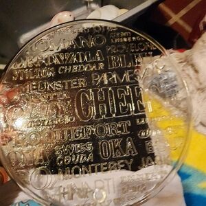 Source Unknown Clear Glass Cheese Plate